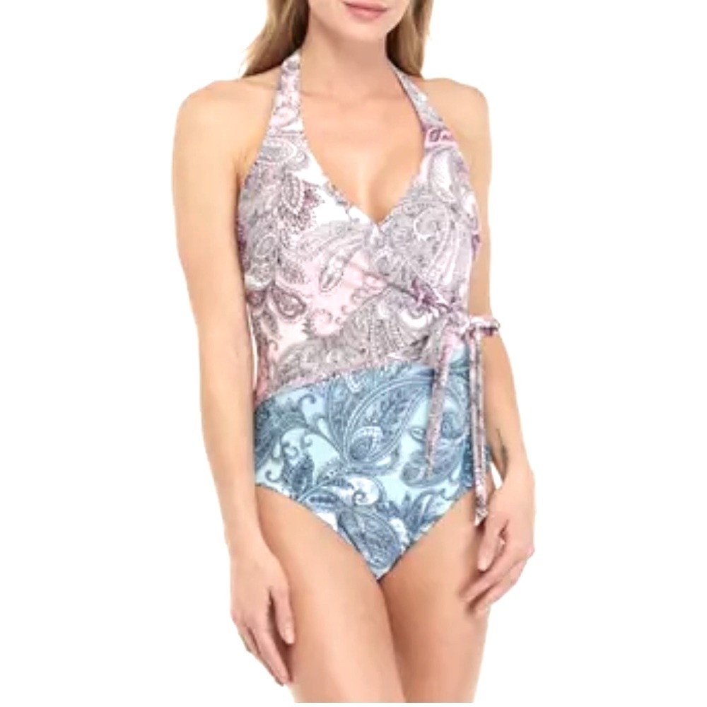 NWT Wonderly Paisley One Piece Swimsuit. Women’s Sz-M 8/10 Tummy Control